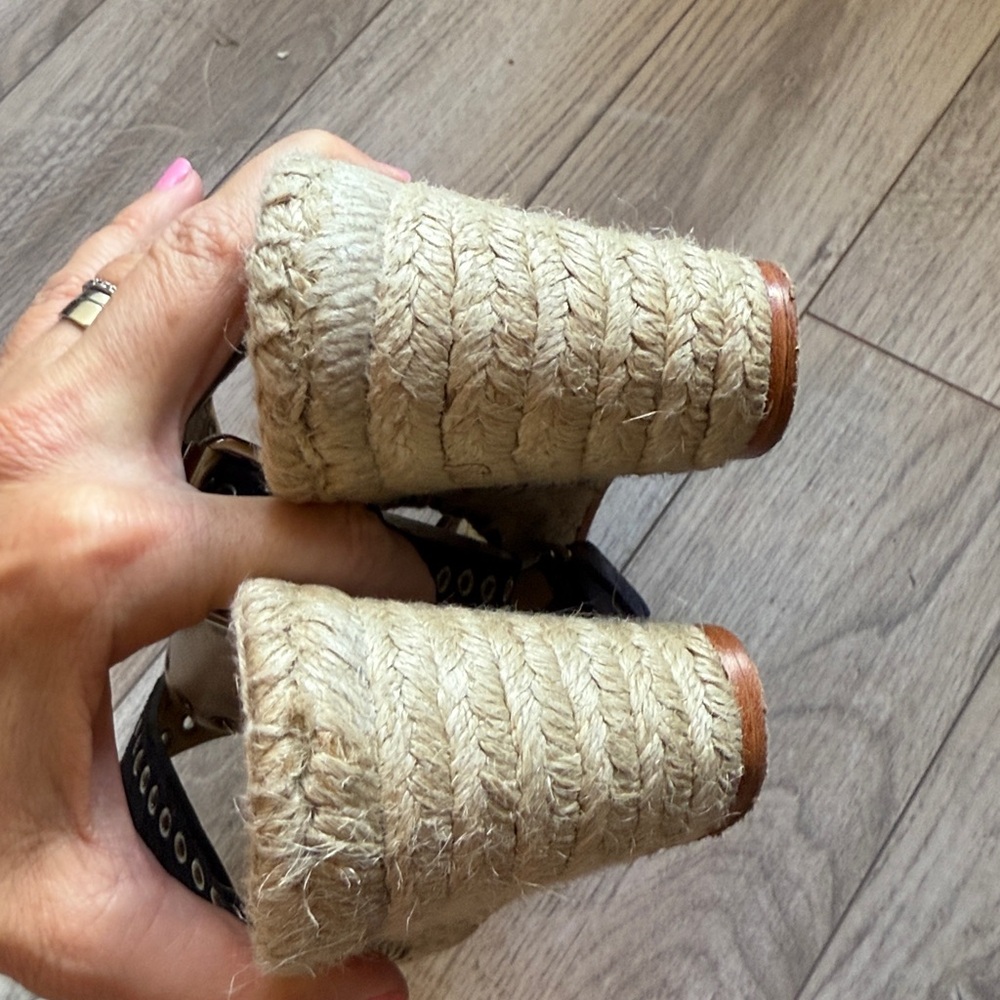 Isabel Marant Suede Iriane Wedge Espadrilles 39 9 - Picture 9 of 12